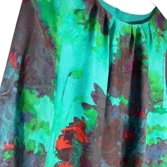 J Crew Flowy Sheer Floral 100% Silk Blouse Women’s Size 0 - Picture 7 of 7